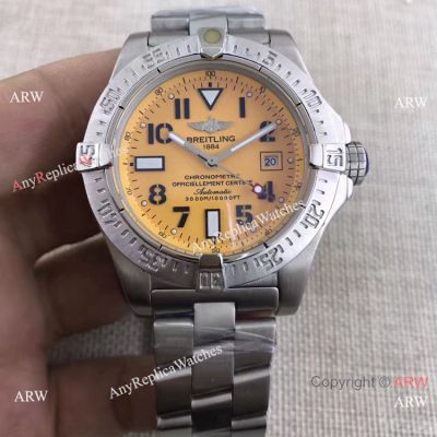 NEW Style Replica Breitling Avenger II Seawolf Orange Dial Silver Steel Watch